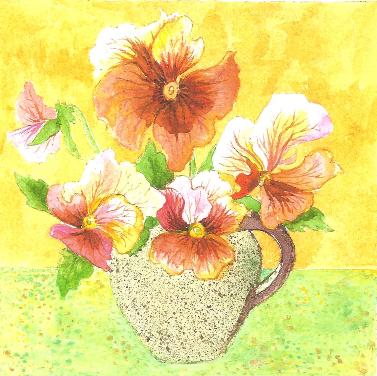 Yellow Tulips with Stripy Leaves